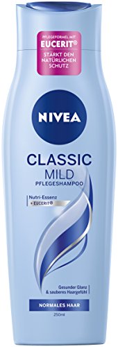 NIVEA 6er Pack Haar-Pflegeshampoo für normales Haar, 6 x 250 ml Flasche, Classic Mild im Sale